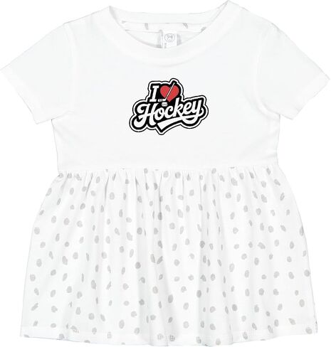 inktastic I Love Hockey Infant Dress in Kuwait