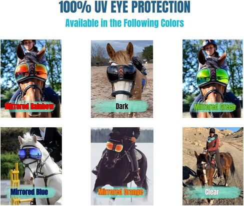 نظارات EQUICK eVysor للحماية من الأشعة فوق البنفسجية لركوب الخيل - عدسات خضراء عاكسة للأشعة فوق البنفسجية in Kuwait