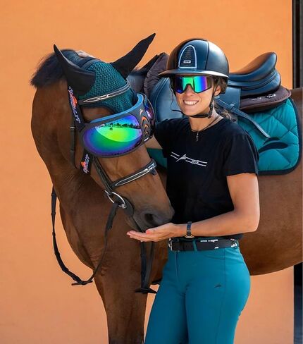 نظارات EQUICK eVysor للحماية من الأشعة فوق البنفسجية لركوب الخيل - عدسات خضراء عاكسة للأشعة فوق البنفسجية in Kuwait
