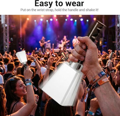 4-Pack Hand-Held Cowbells - Super Loud Iron Noise Makers for Sporting Event in Kuwait