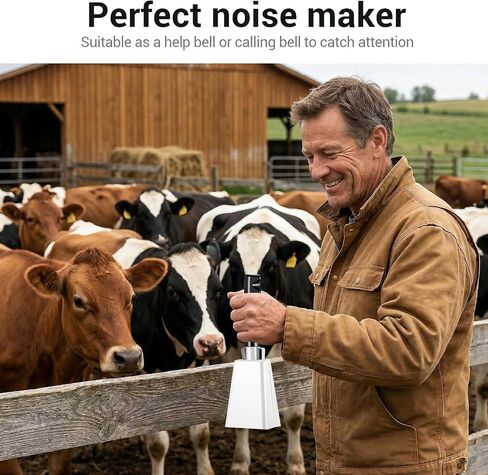 4-Pack Hand-Held Cowbells - Super Loud Iron Noise Makers for Sporting Event in Kuwait