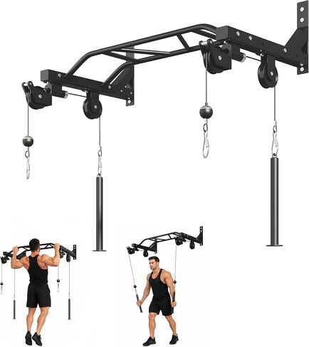 شريط سحب مثبت على الحائط من Fitvids، قضيب للذقن عالي التحمل متعدد القبضة لصالة الألعاب الرياضية المنزلية، سعة وزن 450 رطل، معدات تدريب قوة الجزء العلوي من الجسم، أنماط قبضة متعددة متاحة in Kuwait