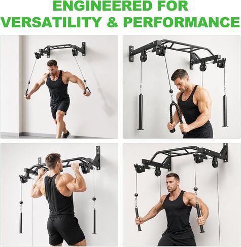 شريط سحب مثبت على الحائط من Fitvids، قضيب للذقن عالي التحمل متعدد القبضة لصالة الألعاب الرياضية المنزلية، سعة وزن 450 رطل، معدات تدريب قوة الجزء العلوي من الجسم، أنماط قبضة متعددة متاحة in Kuwait