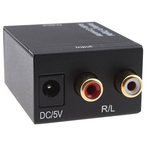 SANOXY Analog to Digital Audio Converter Adapter - RCA to Digital Coaxial and Toslink - 2-Channel LPCM Audio - 48 KHz Sampling Rate - Electromagnetic-Noise-Free Transmission in Kuwait
