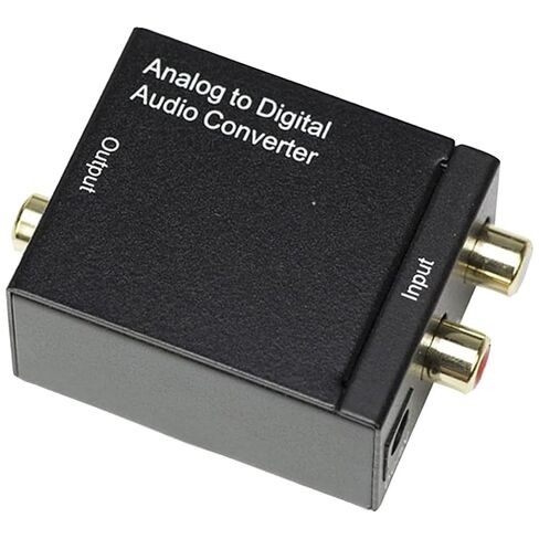 SANOXY Analog to Digital Audio Converter Adapter - RCA to Digital Coaxial and Toslink - 2-Channel LPCM Audio - 48 KHz Sampling Rate - Electromagnetic-Noise-Free Transmission in Kuwait