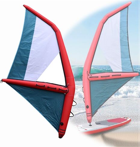 Portable Inflatable Surfing Wing with 360° Rotatable Base, Perfect for Windsurfing and Kitesurfing, Includes Backpack, Ideal for Beach & Water Sports Lovers in Saudi Arabia