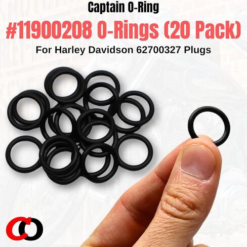 حلقة كابتن O - حلقات دائرية بديلة 11900208 لمقابس Harley Davidson 62700327 (20 حزمة) in Kuwait