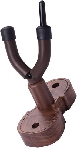 RiToEasysports Violin Wall Mount Hanger, Wood Base Wall Mounted Violin Viola Hook Holder with Bow Holder and Rubber Cushion, for Storage and Exhibition of and Viola in Kuwait