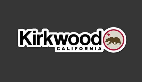 Kirkwood, California - Ski Resort Stickers with Artistic Rendition of The California Flag in Kuwait