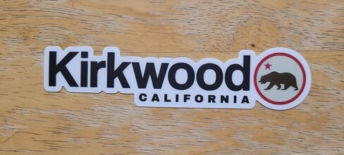Kirkwood, California - Ski Resort Stickers with Artistic Rendition of The California Flag in Kuwait