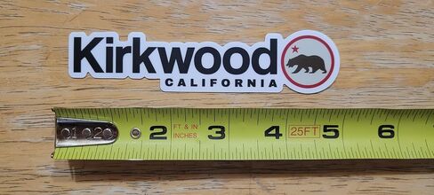 Kirkwood, California - Ski Resort Stickers with Artistic Rendition of The California Flag in Kuwait