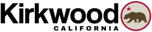 Kirkwood, California - Ski Resort Stickers with Artistic Rendition of The California Flag in Kuwait