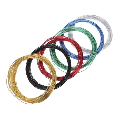 CALLARON 6 Rolls Aluminum Wire 1mm Diameter Floral Crafting Wire Set with 6 Colors 60 Meters for DIY Flower Arrangements Wreath Making in Kuwait