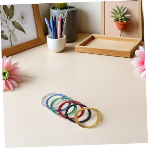 CALLARON 6 Rolls Aluminum Wire 1mm Diameter Floral Crafting Wire Set with 6 Colors 60 Meters for DIY Flower Arrangements Wreath Making in Kuwait