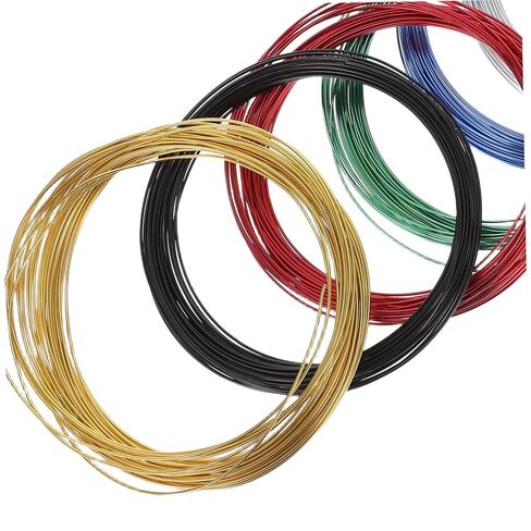 KALLORY 6 Rolls Aluminum Crafting Wire 1mm Dia Flexible Bendable Soft Shaping Wire for Gardening Floral Design and DIY Hobby Projects, 6 Colors, 60 Meters Total in Kuwait