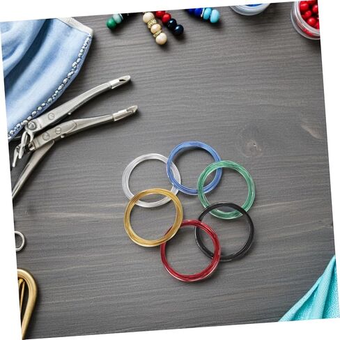 KALLORY 6 Rolls Aluminum Crafting Wire 1mm Dia Flexible Bendable Soft Shaping Wire for Gardening Floral Design and DIY Hobby Projects, 6 Colors, 60 Meters Total in Kuwait