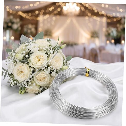 Toddmomy 6 Rolls 1mm Diameter Silver Aluminum Wire for Crafts and Floral Arrangements – Flexible Beading and Bonsai Training Wire for Wrapping Stones and Hanging Ornaments, 32.8 Feet Each in Kuwait