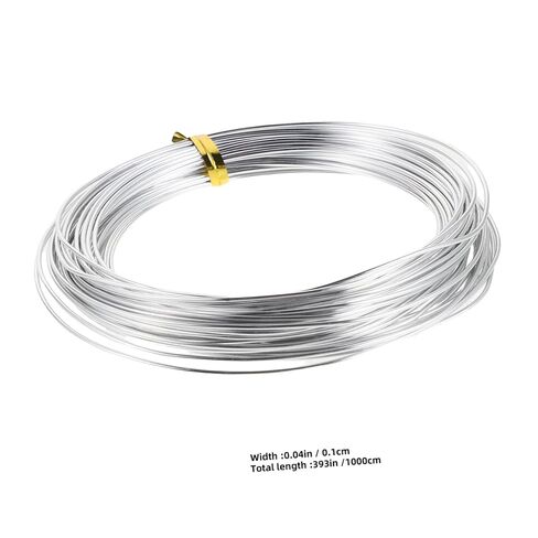 DOITOOL 6 Rolls 1mm Diameter Silver Aluminum Floral Wire for Gardening, Wreath Making, and Sculpture 10 Meters Each Roll Bendable Craft Wire for Flower Arrangements and DIY Projects in Kuwait