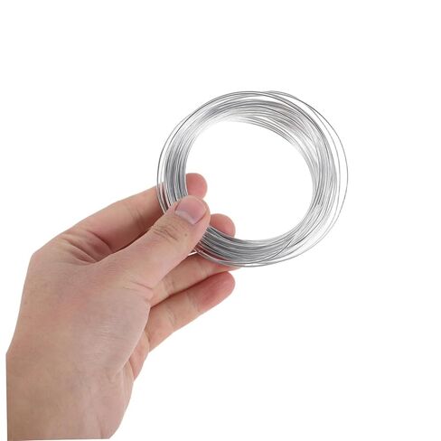 DOITOOL 6 Rolls 1mm Diameter Silver Aluminum Floral Wire for Gardening, Wreath Making, and Sculpture 10 Meters Each Roll Bendable Craft Wire for Flower Arrangements and DIY Projects in Kuwait