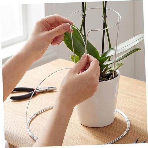 DOITOOL 6 Rolls 1mm Diameter Silver Aluminum Floral Wire for Gardening, Wreath Making, and Sculpture 10 Meters Each Roll Bendable Craft Wire for Flower Arrangements and DIY Projects in Kuwait