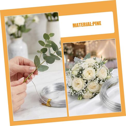 DOITOOL 6 Rolls 1mm Diameter Silver Aluminum Floral Wire for Gardening, Wreath Making, and Sculpture 10 Meters Each Roll Bendable Craft Wire for Flower Arrangements and DIY Projects in Kuwait