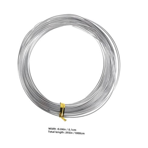 Gadpiparty 6 Rolls 1mm Diameter Aluminum Wire for Crafts and Floral Arrangements – Flexible Silver Hobby Wire for Wedding Bouquets, Jewelry Making, and DIY Sculpting – 10 Meters Each Roll in Kuwait