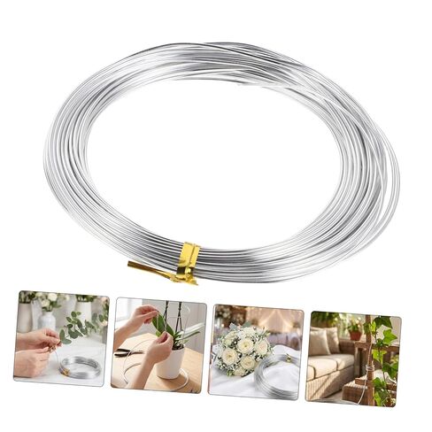 Gadpiparty 6 Rolls 1mm Diameter Aluminum Wire for Crafts and Floral Arrangements – Flexible Silver Hobby Wire for Wedding Bouquets, Jewelry Making, and DIY Sculpting – 10 Meters Each Roll in Kuwait
