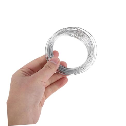 Ciieeo 6 Rolls 1mm Aluminum Craft Wire for Floral Arrangements and Wreaths, Flexible Silver Wire for Gardening, Sculpting, and DIY Crafting, 10 Meters Each Roll in Kuwait