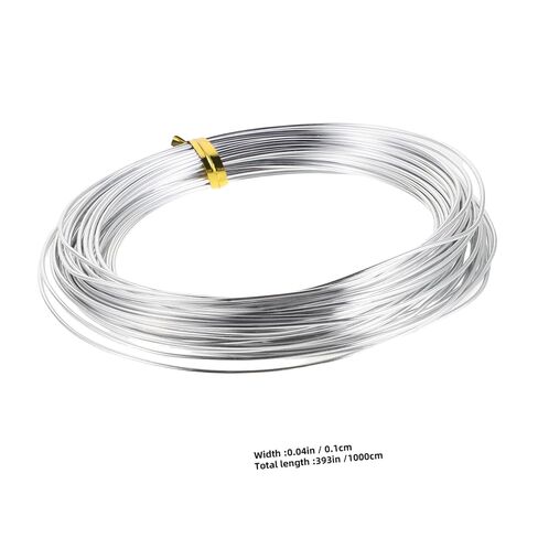 Ciieeo 6 Rolls 1mm Aluminum Craft Wire for Floral Arrangements and Wreaths, Flexible Silver Wire for Gardening, Sculpting, and DIY Crafting, 10 Meters Each Roll in Kuwait