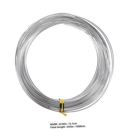 6 Rolls 1mm Diameter Silver Aluminum Crafting Wire for Floral Arrangements and Sculpture Making, Soft Bendable Wire Twine for DIY Gardening and Jewelry Projects in Kuwait