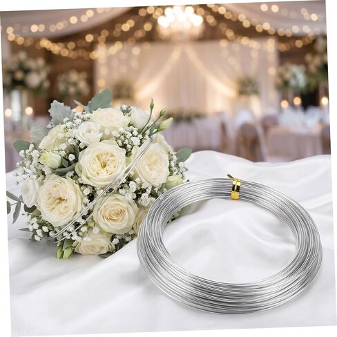 6 Rolls 1mm Diameter Silver Aluminum Crafting Wire for Floral Arrangements and Sculpture Making, Soft Bendable Wire Twine for DIY Gardening and Jewelry Projects in Kuwait