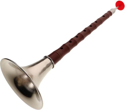 BESPORTBLE Professional-grade Suona Wind Instrument Resin Body, Lightweight Abs Material, Silver Finish, High-strength Corrosion-resistant Ethnic Horn for Beginners and Cultural Event Use in Kuwait