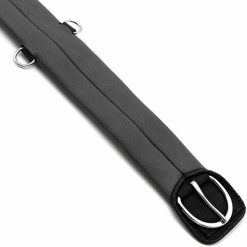 Jeffers Equine Western PVC Straight Cinch – Black Horse Girth for Saddles, Roping, Barrel Racing, Trail Riding – 1/4" Thick, 4 Layer Nylon Reinforced, Stainless Steel Hardware in Kuwait
