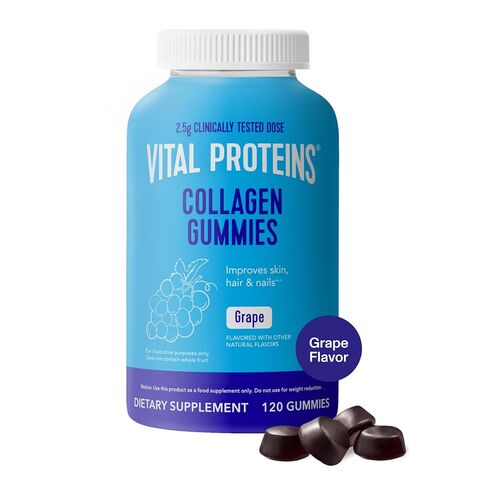 Vital Proteins Collagen Gummies, 2.5g of Clinically-Tested Collagen for Hair, Skin, Nails & Wrinkles, 120 ct Bottle, Pack of 2, Raspberry Flavor in Saudi Arabia