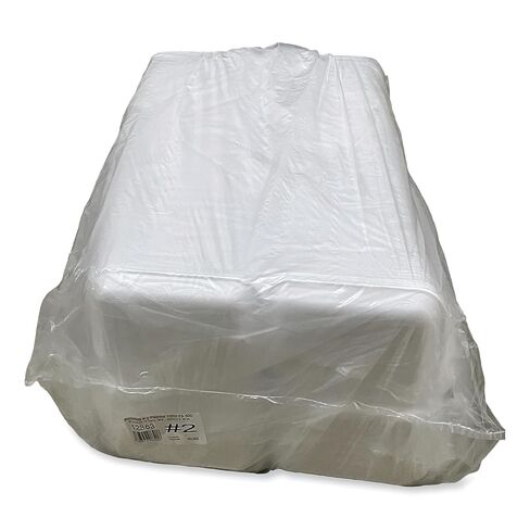 GEN Disposable Meat Trays, #2, 8.5 x 6.03 x 1.11, White, Foam, 500/Carton in Kuwait