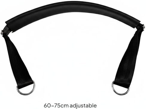 Pilates Foot Strap Adjustable Exercise Strap Reformer Foot Strap Fitness Accessory with Metal Buckle Thickened Structure Suitable for Studio and Home Workouts , Leather Foot Strap Without Hook in Kuwait