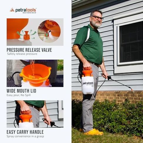 مجموعة PetraMax Rock Glue للمناظر الطبيعية - 32 أونصة (4 عبوات) غراء الصخور + بخاخ مضخة Petratools HD101 سعة 1 جالون، ومثبت الحصى للأحجار المزخرفة والحصى والممرات والصخور الطبيعية in Kuwait