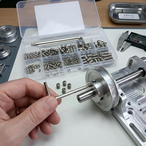 240Pcs Flat Point Set Screw Assortment Kit, 304 Stainless Steel Hexagon Socket Grub Screws with 5 Hex Wrenches, M3 M4 M5 M6 M8 Metric Internal Hex Drive Headless Screws for Door Knobs in Kuwait