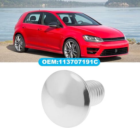 SING F LTD 8 قطع من الفولاذ المقاوم للصدأ ممتص الصدمات 113707191C مطلي بالكروم M8 x 16 مم متوافق مع VW متوافق مع بيتل in Kuwait