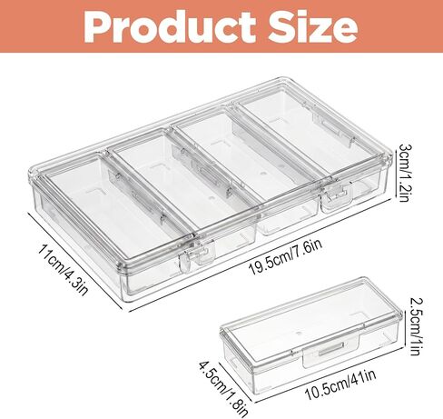 Hair Accessories Organizer Travel Portable Small Plastic Organizer 4 in 1 Hairs Tie Holder Travels Clear Plastic Cotton Swab Travel Case for Hair Rope Paperclip Clear Sticks in Saudi Arabia