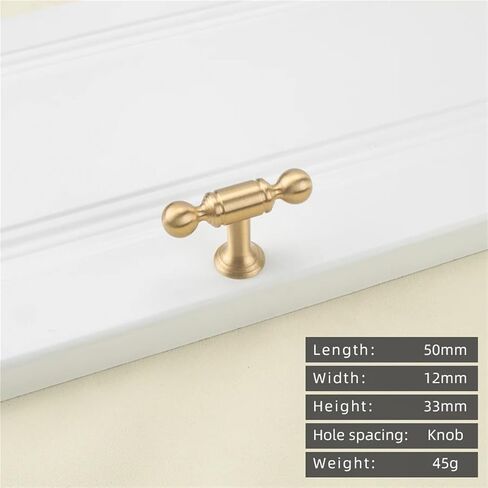 خزانة مطبخ ذات مقبض طويل من النحاس العتيق بتصميم عتيق، درج نحاسي قطعة واحدة (8819-T-Gold) in Kuwait