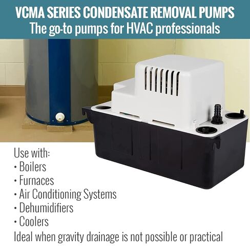LITTLE GIANT 554401 VCMA-15UL 115 Volt & 89695 CV-10 Condensate Pump Check Valve for VCC, VCM, VCMA and VCL-14/24, 1/4-inch MNPT x 3/8-inch Barbed, Black in Kuwait