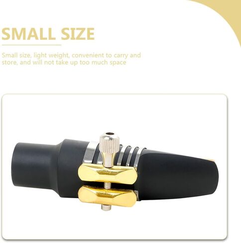 ibasenice Alto Saxophone Ligature Clip Metal Reed Clamp Silver Stainless Steel Saxophone Mouthpiece Accessory with Tin Box for Wind Instrument in Kuwait