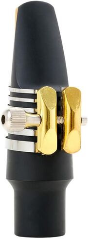 ibasenice Alto Saxophone Ligature Clip Metal Reed Clamp Silver Stainless Steel Saxophone Mouthpiece Accessory with Tin Box for Wind Instrument in Kuwait