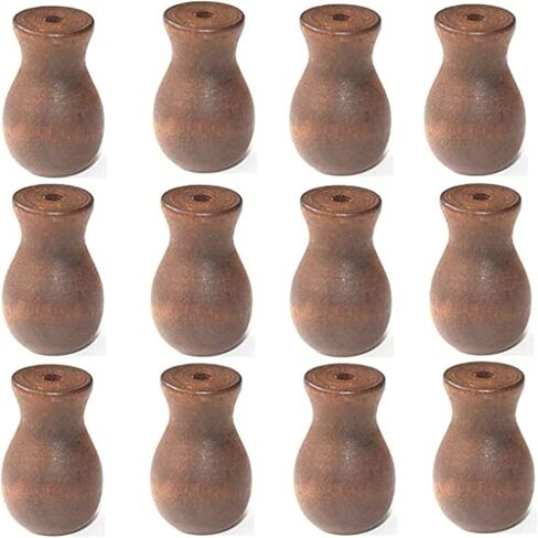 12 Pcs Window Blinds Wood Cord Pulls, Wooden Hanging Ball Knobs, Brown Roman Shade Pulls, Curtain Blind Cord Ends in Saudi Arabia