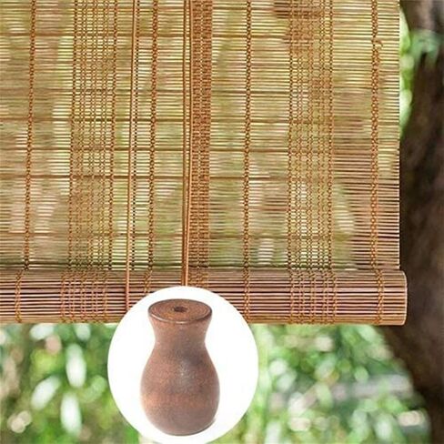 12 Pcs Window Blinds Wood Cord Pulls, Wooden Hanging Ball Knobs, Brown Roman Shade Pulls, Curtain Blind Cord Ends in Saudi Arabia