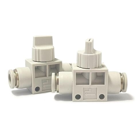 HVFF Hand Pipeline Valve Pneumatic Quick Plug Switch 4/6/8/10/12mm Trachea Connector White Manual 30Pcs)(HVFF10(30PCS)) in Kuwait