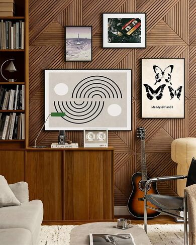 لوحات حائط صوتية من ARPEOTCY للديكور، بني، 23.6 × 23.6 بوصة، 6 قطع | ديكور حائط هندسي، ممتص للصوت، ألياف بوليستر، خافض للضوضاء، مناسب للمكتب المنزلي وغرفة المعيشة in Kuwait