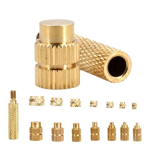 Thread Knurled Brass Nuts,M2 M3 M4 M5 M6 M8 Soldering Iron Tip Nut Heat Set(M5) in Kuwait
