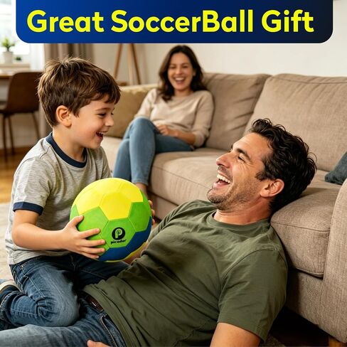 كرة القدم PP PICADOR The House Ball، كرة قدم داخلية ناعمة وصامتة مقاس 4 - كرة قدم آمنة للأطفال والبنات والأولاد والأطفال والشباب الذين يلعبون كرات هدية ممتعة مع مضخة in Kuwait